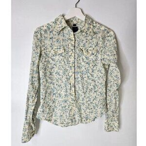 VINTAGE Y2K POLO JEANS COMPANY RL 67 Shirt Button Up Floral Print Xsmall